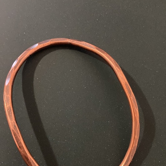 Handmade Copper Metal Oval Hair Pin Slide Barrette - Picture 7 of 14